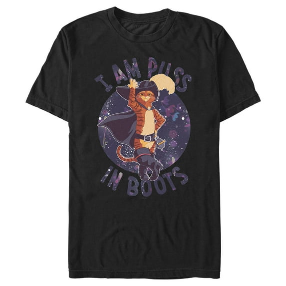 Men's Puss in Boots: The Last Wish I Am Puss in Boots Graphic Tee Black X Large
