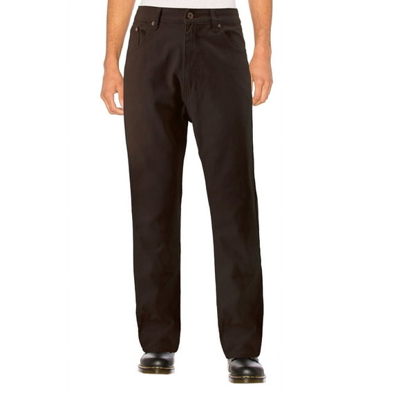 Men's Quality Cotton Denim Comfort Fit Casual Straight Leg Work Jean Pants (Brown, 38W x 32L)