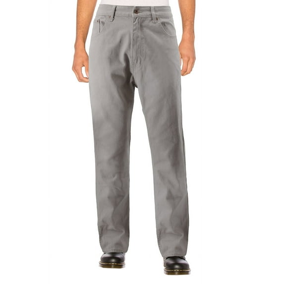 Men's Quality Cotton Denim Comfort Fit Casual Straight Leg Work Jean Pants (Light Gray, 34W x 32L)