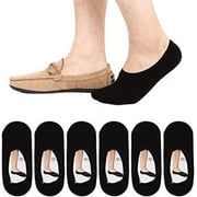 MAGG SHOP Men's Quality No-Show Liner Low Cut Invisible Loafer Peds Cotton Socks Packs 10-13 (Black, 12 Pack)