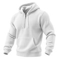 thumbnail image 1 of Men's Quarter Zip Hoodie Long Sleeve Fashion Hooded Sweatshirt Slim Fit Hoodie Pullover Comfortable Soft Coat with Pockets, 1 of 5