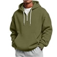thumbnail image 1 of Men's Quarter Zip Hoodie Oversized Lightweight Drawstring Pullover Hooded Sweatshirt with Kangaroo Pocket for Fall Winter, 1 of 7