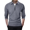 thumbnail image 1 of Men's Quarter Zip Knit Sweater Neck Casual Pullover Ribbed Edge Comfortable Stylish Warm Winter Top Mens Casual Crew Neck Basic Tees, 1 of 5