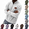 thumbnail image 1 of Men's Quarter Zip Long Sleeve Mock Neck Pullover Sweatshirt S, 1 of 6