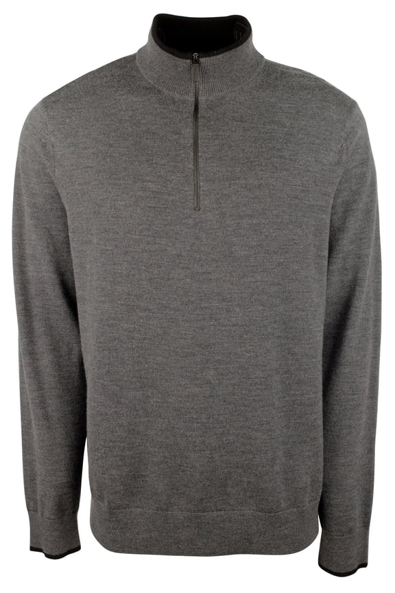 Men's Quarter Zip Merino Sweater-AM-XX-Large