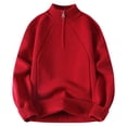 thumbnail image 1 of Men's Quarter Zip Mock Neck Knit Sweater Long Sleeve Casual Pullover Top, 1 of 4