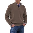 thumbnail image 1 of Men's Quarter Zip Mock Neck Sweater Long Sleeve Classic Fit Casual Work Pullover, 1 of 4