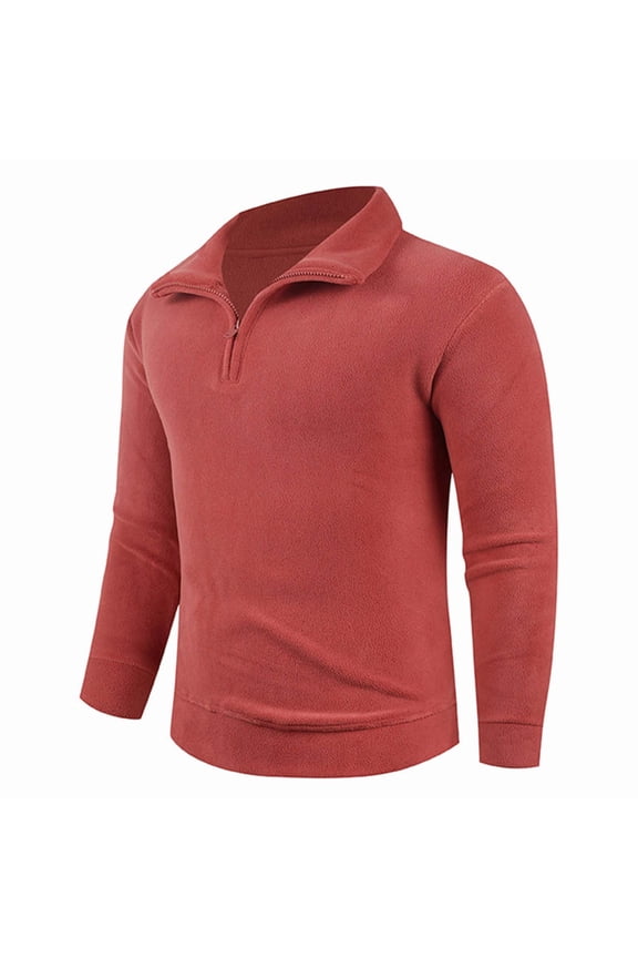 Men's Quarter-Zip Polar Fleece Jacket Long Sleeve Half Zip Fleece Pullover Sweaters Thermal Golf Sweatshirt