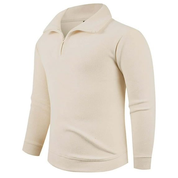 Men's Quarter-Zip Polar Fleece Jacket Long Sleeve Half Zip Fleece Pullover Sweaters Thermal Golf Sweatshirt