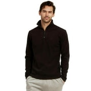 Men's Quarter Zip Polar Fleece Pullover Sweatshirt, Black XL, 1 Count, 1 Pack