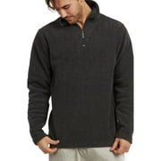 Men's Quarter Zip Polar Fleece Pullover Sweatshirt, Charcoal Gray XL, 1 Count, 1 Pack