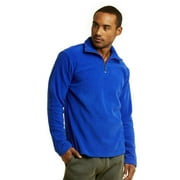 COUVER Men's Quarter Zip Polar Fleece Pullover Sweatshirt, Royal Blue M, 1 Count, 1 Pack