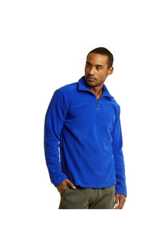 Men's Quarter Zip Polar Fleece Pullover Sweatshirt, Royal Blue XL, 1 Count, 1 Pack