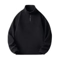 thumbnail image 1 of Men's Quarter Zip Polar Fleece Thermal Pullover Winter Warm Sweatshirt Lightweight Casual Activewear for Outdoor Daily Workout, 1 of 7