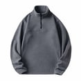 thumbnail image 1 of Men's Quarter Zip Polar Fleece Thermal Pullover Winter Warm Sweatshirt Lightweight Casual Activewear for Outdoor Daily Workout, 1 of 8