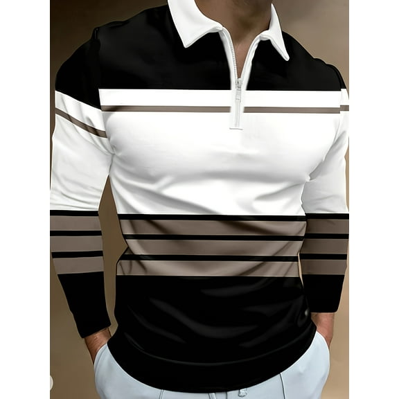 Men's Quarter Zip Polo Shirts Short Sleeve Casual Ribbed Knitted Golf Shirt Summer Beach Slim Fit Tops White XL