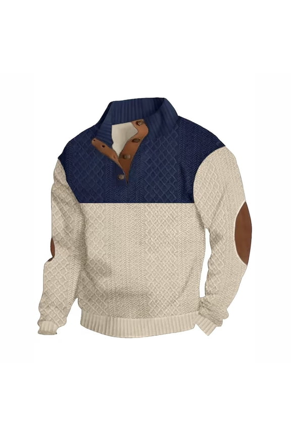 Men's Quarter Zip Pullover Dress Slim Fit Sweater Mock Neck Sweaters Casual Long Sleeve Pullovers Khaki XXXL