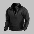 thumbnail image 1 of Men's Quarter Zip Pullover Long Sleeve Golf Hiking Running Athletic Shirts Lightweight Workout Sweatshirt, 1 of 3