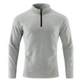 thumbnail image 1 of Men's Quarter Zip Pullover Long Sleeve Sweatshirt Quarter Zip Pullover Premium Fleece Lined Heather Long Sleeve Golf Shirts Midweight 1/4 Half Zip Sweatshirts Winter Fleece Lined Thermal Pullover, 1 of 6