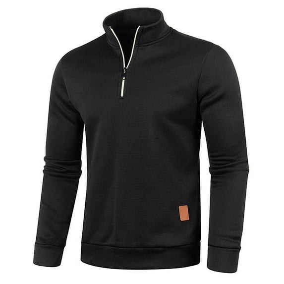 Men's Quarter Zip Pullover Premium Fleece Lined Long Sleeve Golf Shirts Sweatshirts Sweater Mock Neck Polo Sweaters