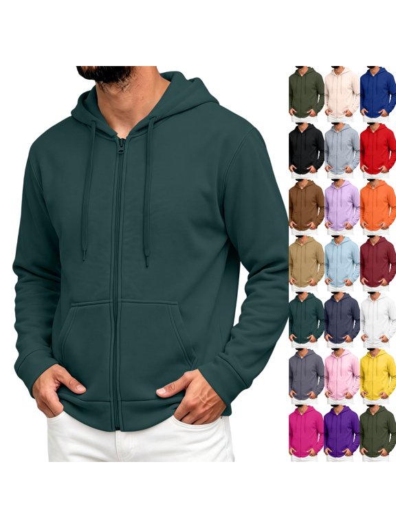 Men's Quarter Zip Pullover Quilted Sweatshirt | Casual Hooded Jacket , Llightweight Cotton Zipper, Versatile Drawstring Hood,Fall Fashion Streetwear, Gym, Outdoor Jacket Dark Green XL