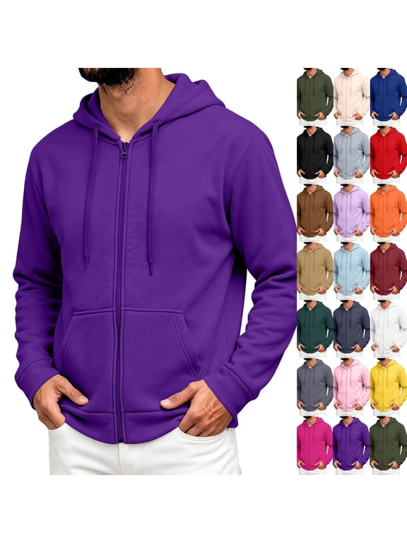Men's Quarter Zip Pullover Quilted Sweatshirt | Casual Hooded Jacket , Llightweight Cotton Zipper, Versatile Drawstring Hood,Fall Fashion Streetwear, Gym, Outdoor Jacket Purple 3XL