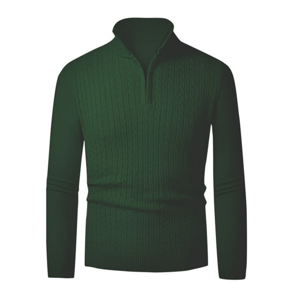 Men's Quarter Zip Slim Fit Casual Knitted Turtleneck Pullover Neck Sweater Coat for Modern Layered Style and Everyday Comfort Men Casual Dress Sweater Long Sleeve Hoodie Mens Long Hooded Sweatshirt