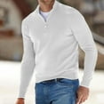 thumbnail image 1 of Men's Quarter Zip Sweater Casual Neck Pullover Ribbed Knit Sweater, 1 of 7