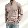 thumbnail image 1 of Men's Quarter Zip Sweater Mock Neck Soft Cotton Casual Pullover, 1 of 6
