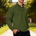 thumbnail image 1 of Men's Quarter Zip Sweater Textured Knit Business Casual Pullover, 1 of 5