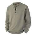 thumbnail image 1 of Men's Quarter Zip Up Pullover Sweatshirts Solid Color Long Sleeve Mock Neck Sweater, 1 of 2