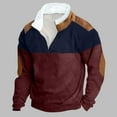 thumbnail image 1 of Men's Quarter Zip up Pullover Slim Fit Mock Neck Long Sleeve Sweaters Casual Corduroy Sweatshirts, 1 of 3