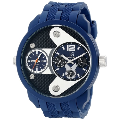 Men's Quartz Bold Plastic Strap Watch