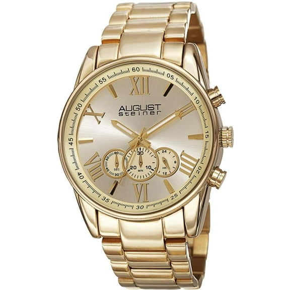 Men's Quartz Chronograph Stainless Steel Gold-Tone Bracelet Watch