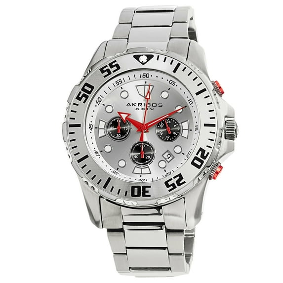 Men's Quartz Chronograph Stainless Steel Silver-Tone Bracelet Watch