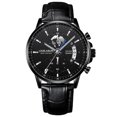 thumbnail image 1 of Men’s Quartz Chronograph Watch, Genuine Leather Strap Wrist Watch, 3ATM Waterproof Luminous Business Dress Watch, 1 of 4