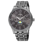 Mens Quartz Multi-function Alloy Black Bracelet Watch