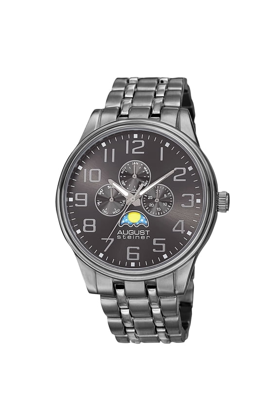 Men's Quartz Multi-function Alloy Black Bracelet Watch