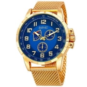 Mens Quartz Quartz Stainless Steel Mesh Gold-Tone Bracelet Watch