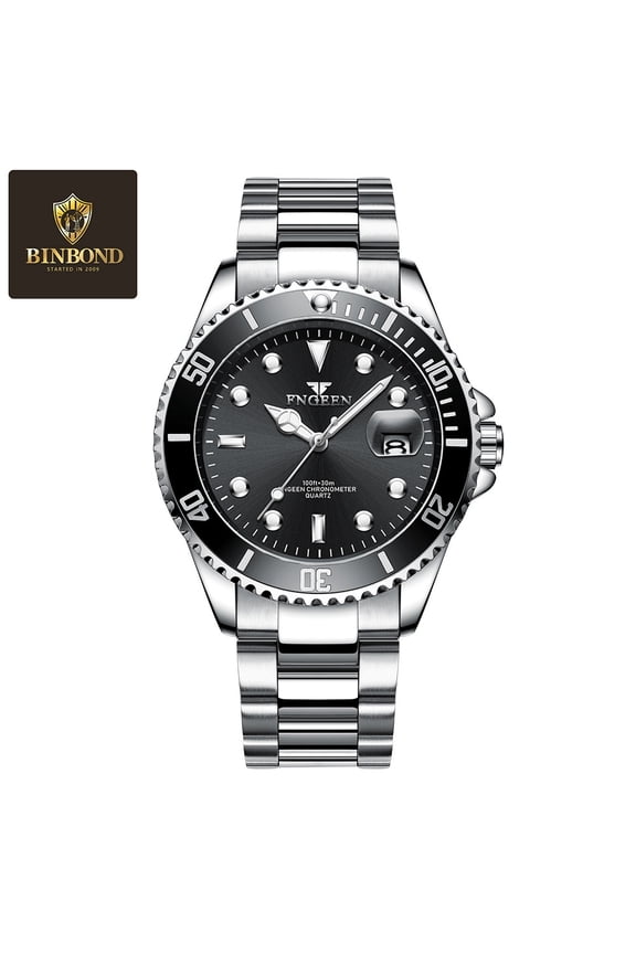 Men's Quartz Sports Wind Fine Steel Belt Calendar Watch Foreign Trade New Watch