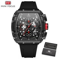 Men's Quartz Watch Luxury Top Sport Watches Silicone Strap Waterproof Chronograph Quartz Wristwatches
