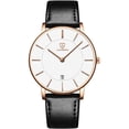 thumbnail image 1 of Men’s Quartz Watch Ultra-Thin Minimalist Dial Fashion Man Watch with Date Window, Leather Strap Waterproof Watch for Man Perfect Gift, 1 of 7