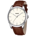 thumbnail image 1 of Men’s Quartz Watch with Large Face, Luminous Hands, Hardened Crystal Lens and Leather Strap Waterproof Water for Man | Ideal Gift for Him, 1 of 7