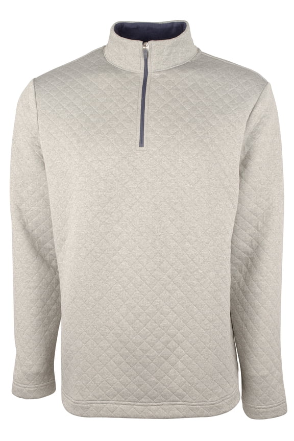 Men's Quay Heather Quilt Pullover-HG-Small