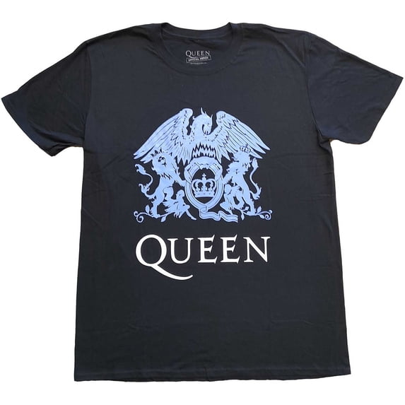 Men's Queen Blue Crest Slim Fit T-shirt Medium Black