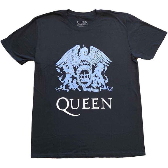 Men's Queen Blue Crest Slim Fit T-shirt X-Large Black