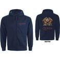 thumbnail image 1 of Men's Queen Classic Crest (Back Print) Zippered Hooded Sweatshirt Large Navy, 1 of 3