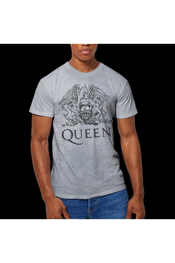 Men's Queen Crest (Dip-Dye) Tie Dye T-shirt Small White