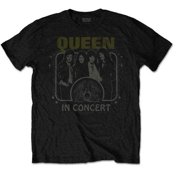 Men's Queen In Concert Slim Fit T-shirt Small Black