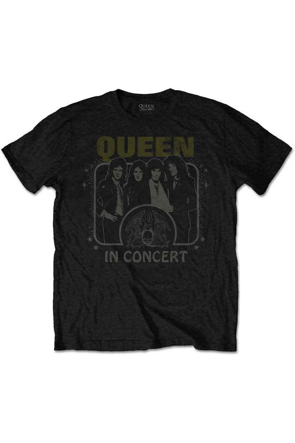 Men's Queen In Concert Slim Fit T-shirt Small Black